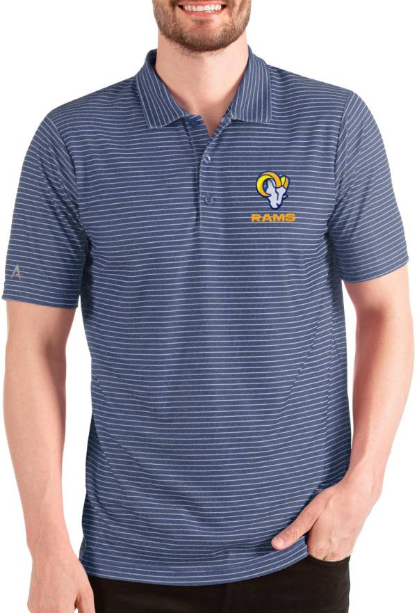 Mens NFL Team Apparel LOS ANGELES RAMS Football Polo Golf Shirt ROYAL