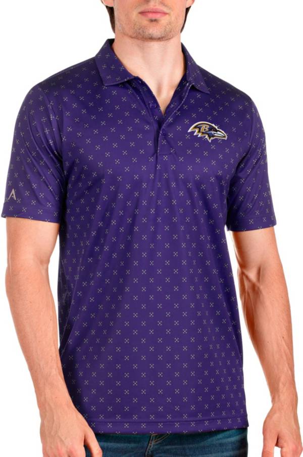 Baltimore Ravens Antigua Legacy Pique Polo - Charcoal