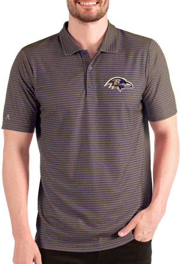 Antigua Men's Baltimore Ravens Esteem Purple/Gold Polo product image
