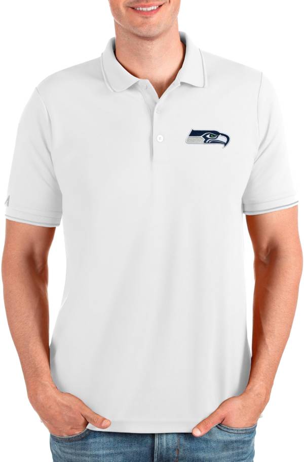 Antigua Apparel / Men's Seattle Seahawks Fortune Quarter-Zip Oatmeal  Pullover