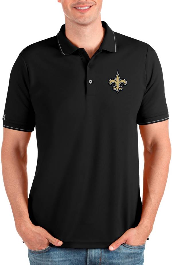 Antigua Men's New Orleans Saints Affluent Black Polo product image