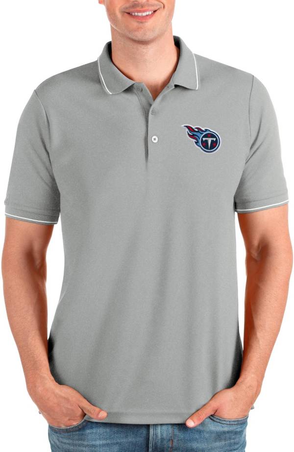 Dick's Sporting Goods Antigua Men's Tennessee Titans Nova Navy/Grey Polo