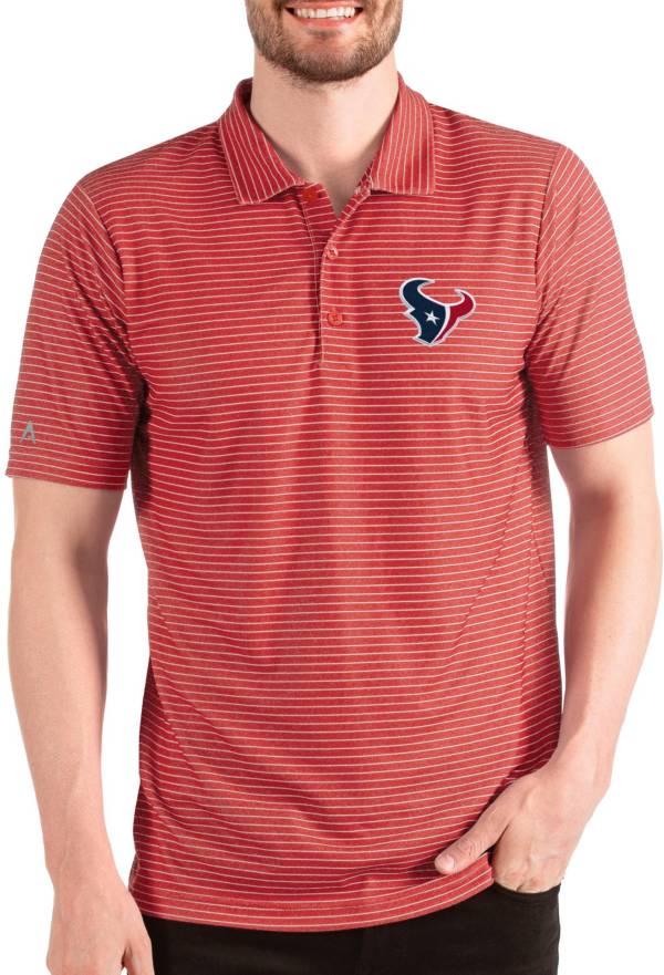 Antigua Men s Houston Texans Esteem Red White Polo Dick s