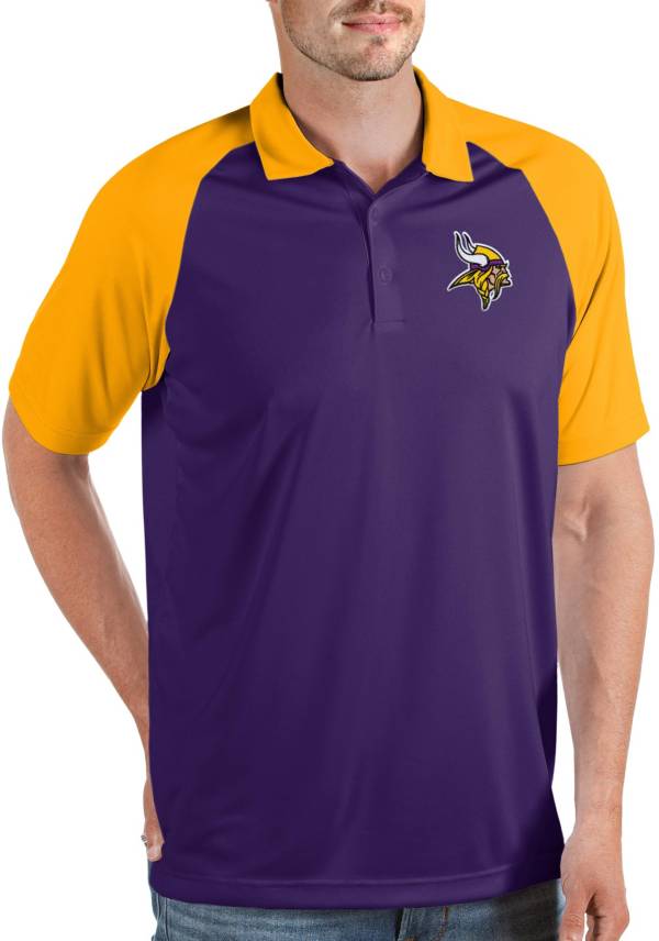 Men's Antigua Purple/Gold Minnesota Vikings Nova Polo Size: Medium