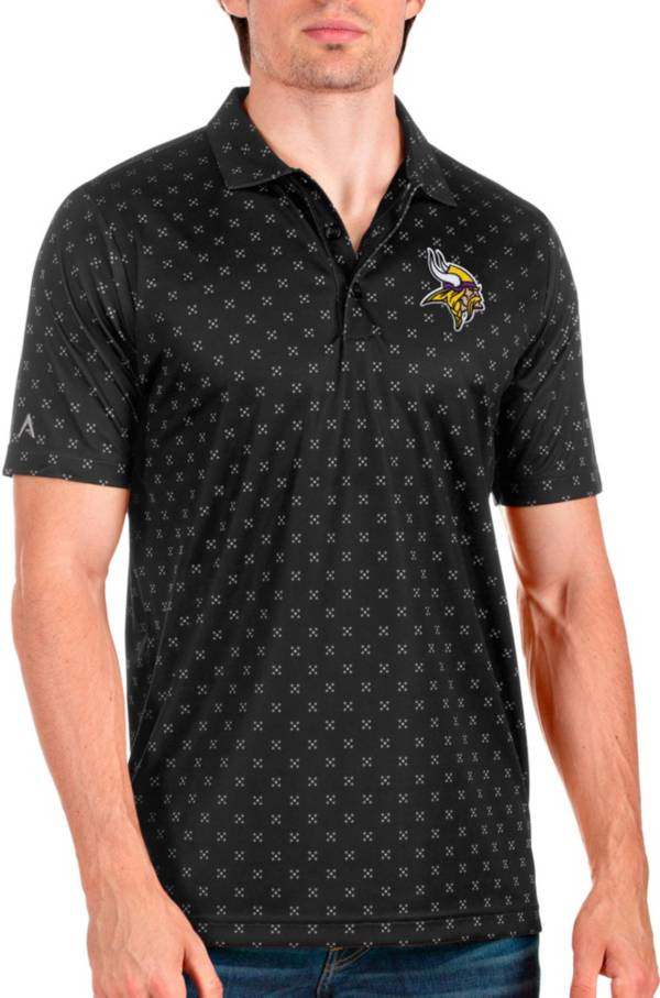 Men's Green Bay Packers Antigua Charcoal Compass Polo