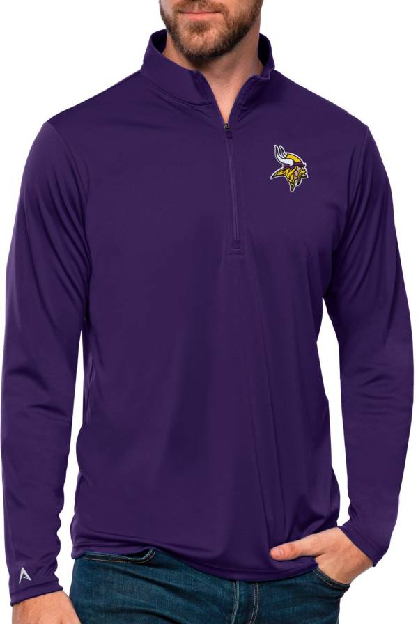 Antigua Men's Minnesota Vikings Tribute Quarter-Zip Dark Purple Pullover product image