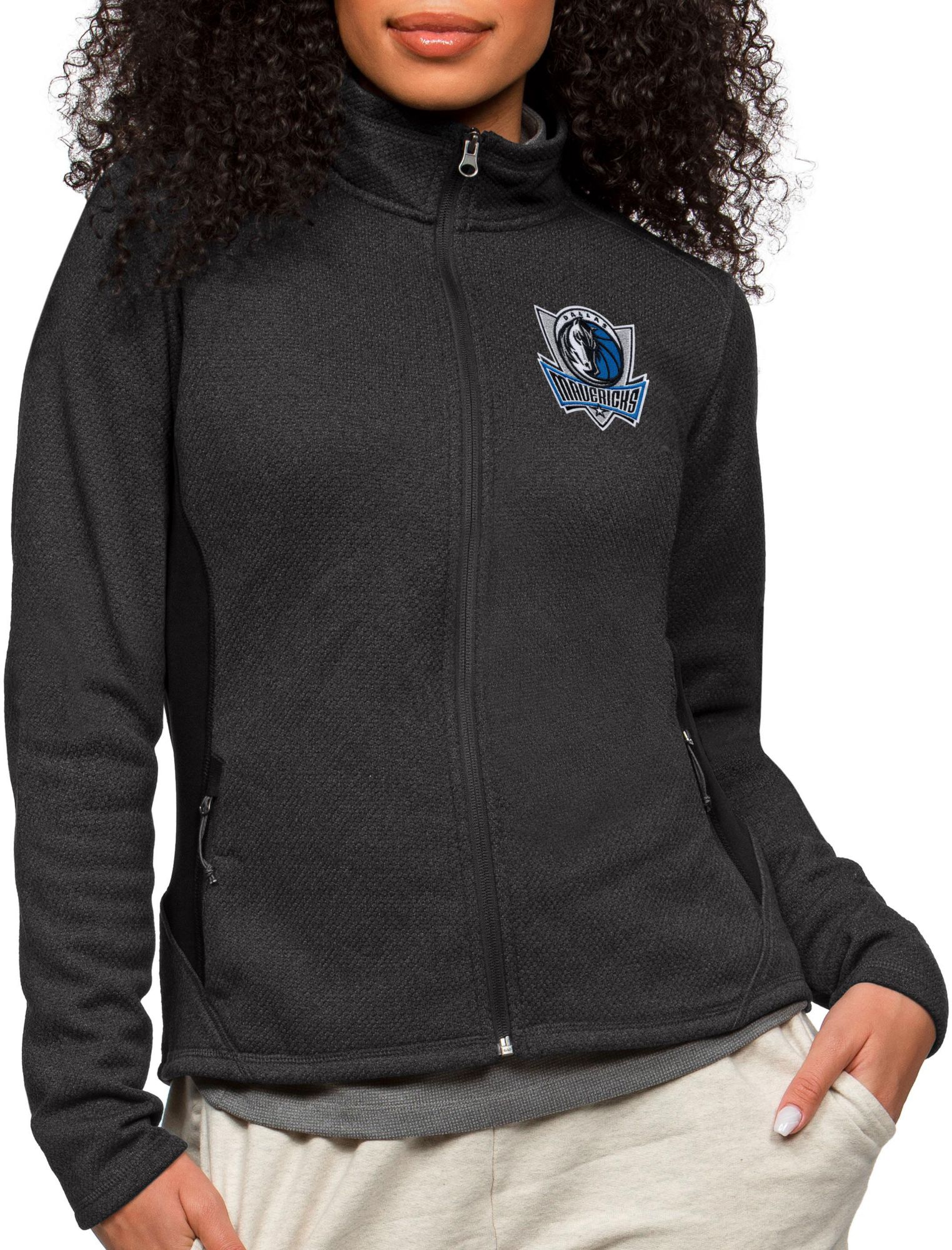 Antigua Women's Dallas Mavericks Black Course Jacket