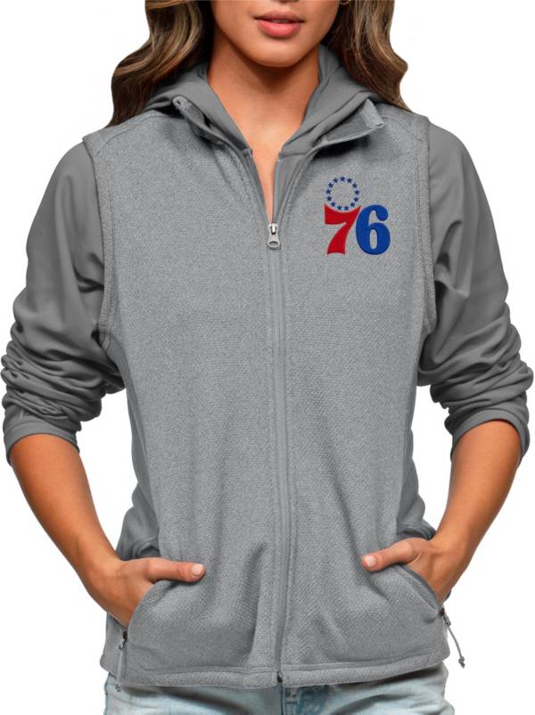 Antigua Women's Philadelphia 76ers Grey Course Vest product image