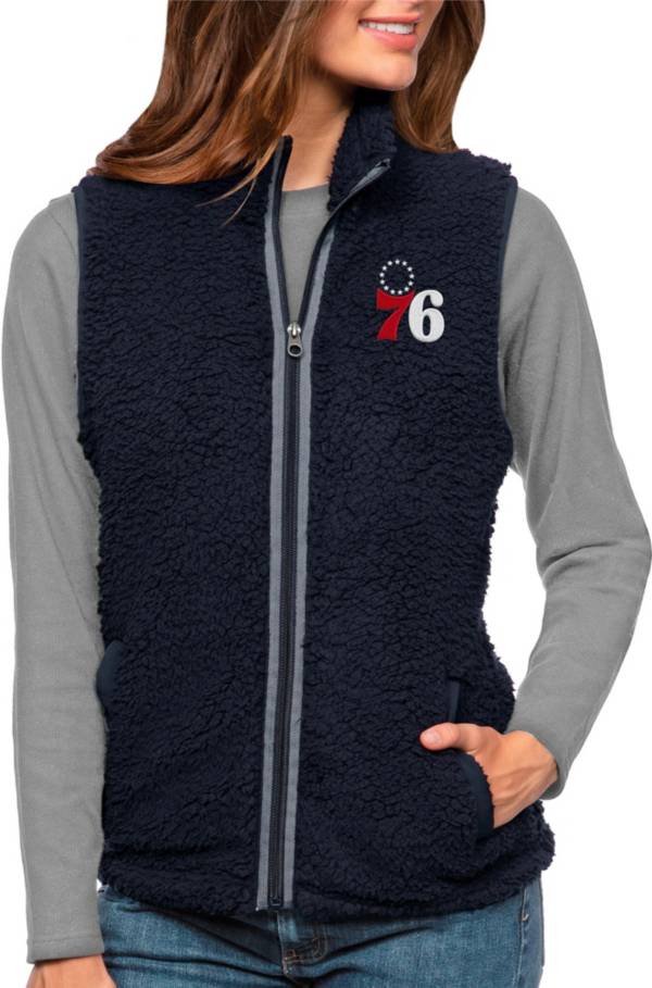 Antigua Women's Philadelphia 76ers Navy Grace Vest product image