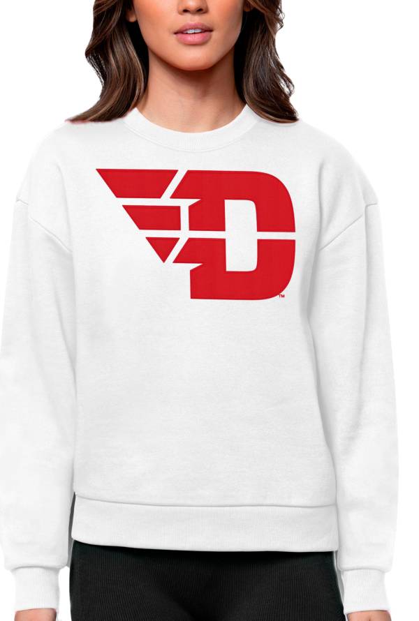 Antigua Women's Dayton Flyers White Victory Crew Sweatshirt product image