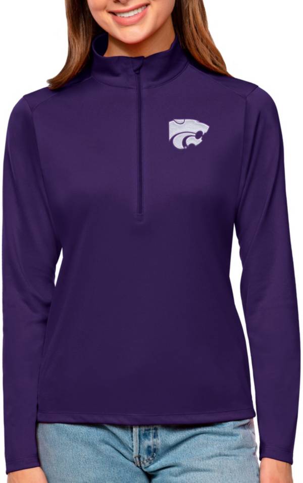 Antigua Women's Kansas State Wildcats Purple Tribute Quarter-Zip Shirt product image