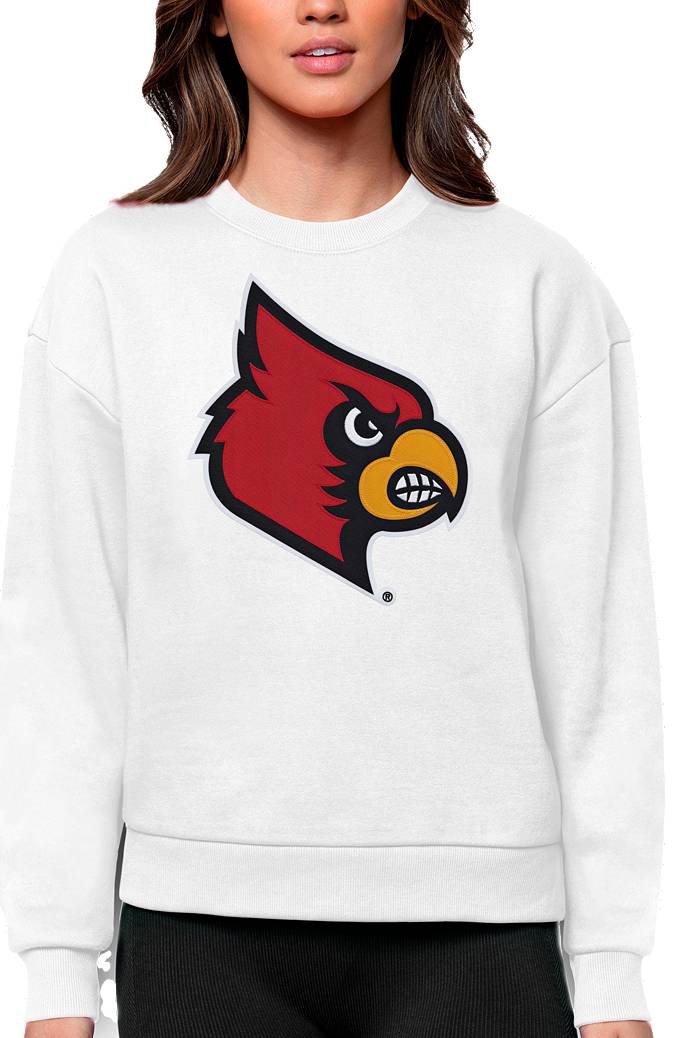 Antigua Women's Louisville Cardinals White Victory Crew Sweatshirt, Large | Holiday Gift