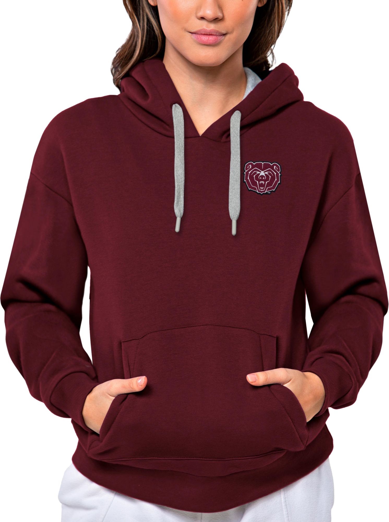 Antigua Women's Missouri State Bears Maroon Victory Pullover Hoodie