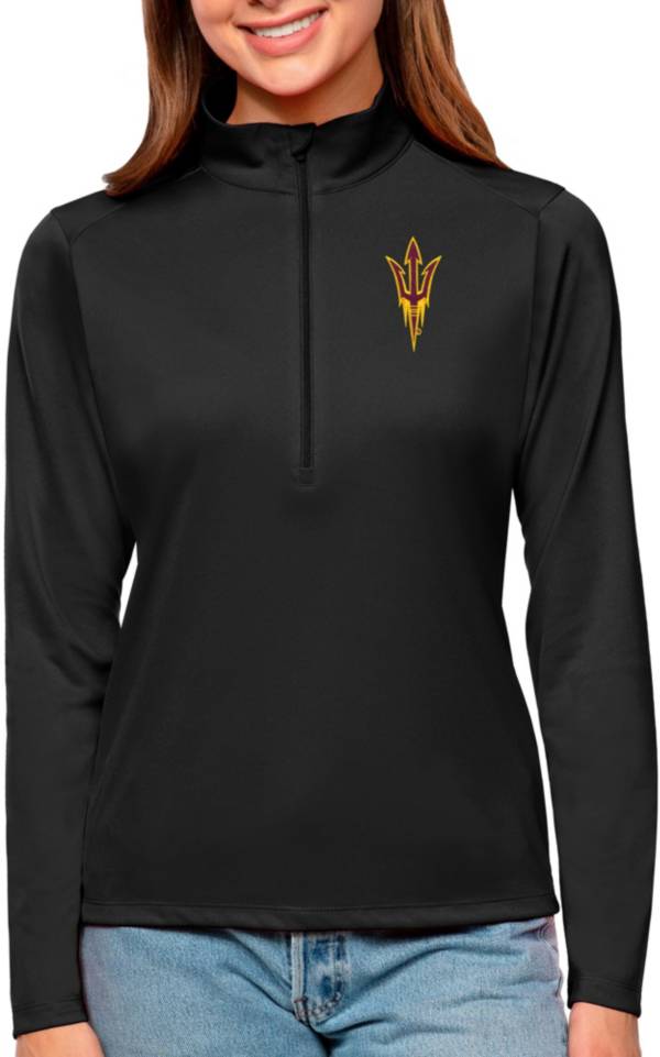 Antigua Women's Arizona State Sun Devils Black Tribute Quarter-Zip Shirt product image