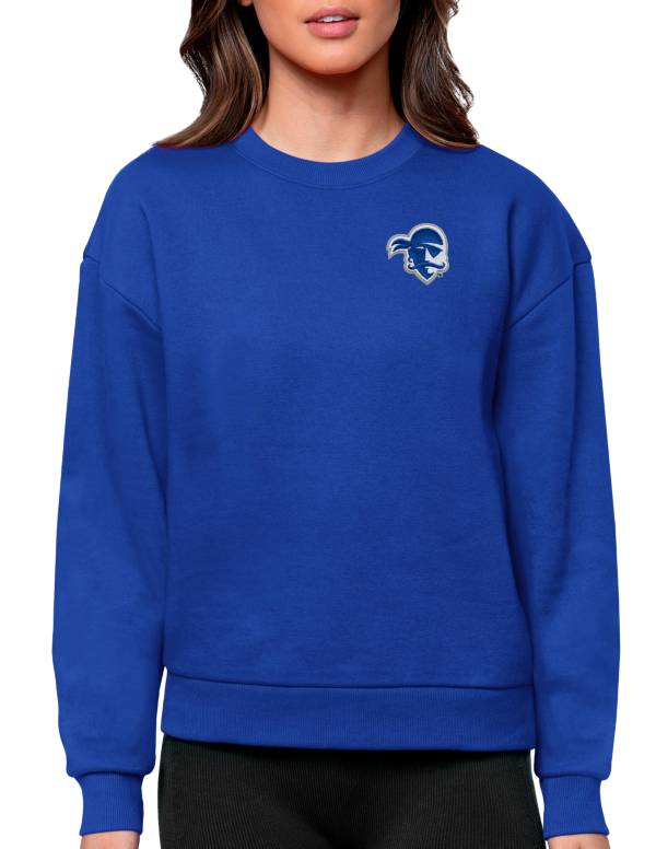 Antigua Women's Seton Hall Seton Hall Pirates Dark Royal Victory Crew Sweatshirt Dick's