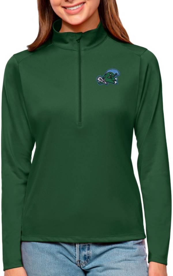 Antigua Women's Tulane Green Wave Olive Tribute Quarter-Zip Pullover product image