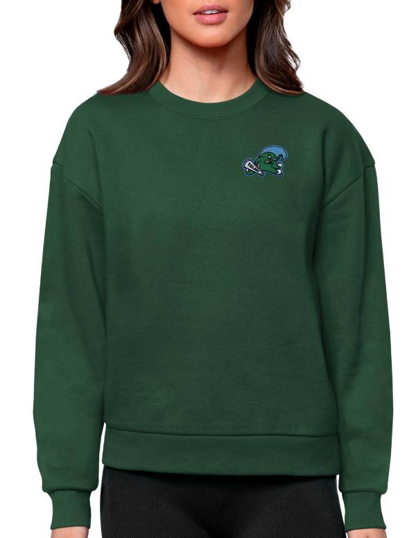 Antigua Women's Tulane Green Wave Dark Pine Victory Crew Sweatshirt product image