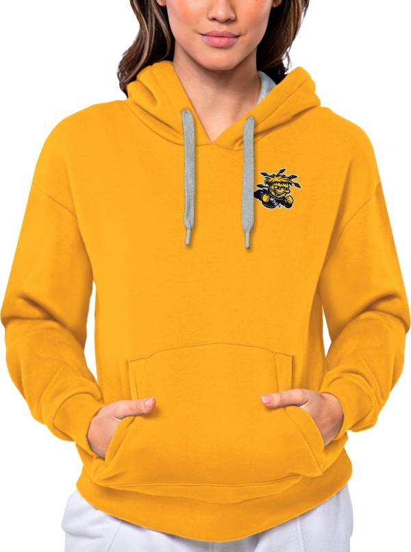 Antigua Women's Wichita State Shockers Gold Victory Pullover Hoodie
