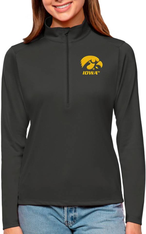 Antigua Women's Iowa Hawkeyes Smoke Tribute Quarter-Zip Shirt product image