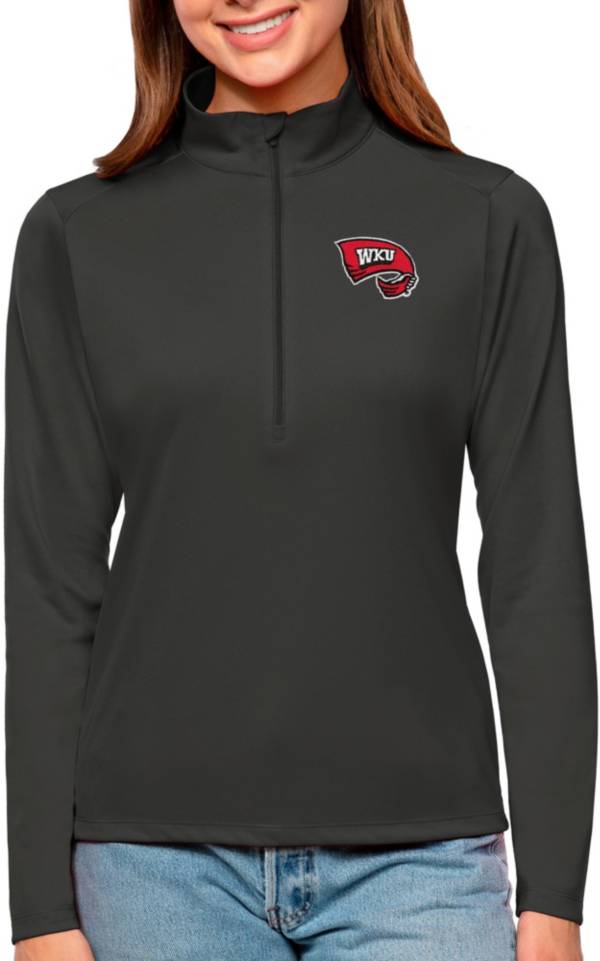 Antigua Women's Western Kentucky Hilltoppers Grey Tribute Quarter-Zip Pullover product image