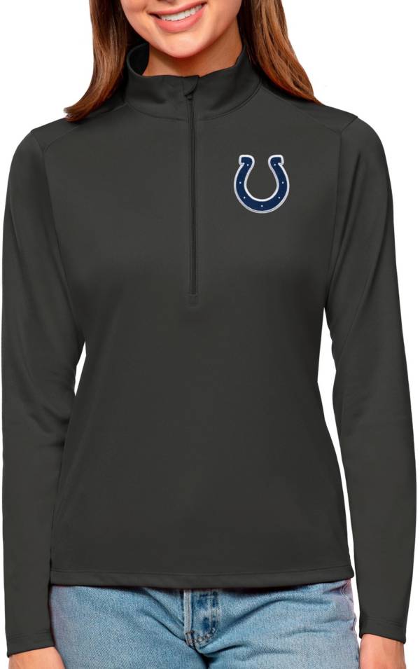 Antigua Women's Indianapolis Colts Tribute Grey Quarter-Zip Pullover product image
