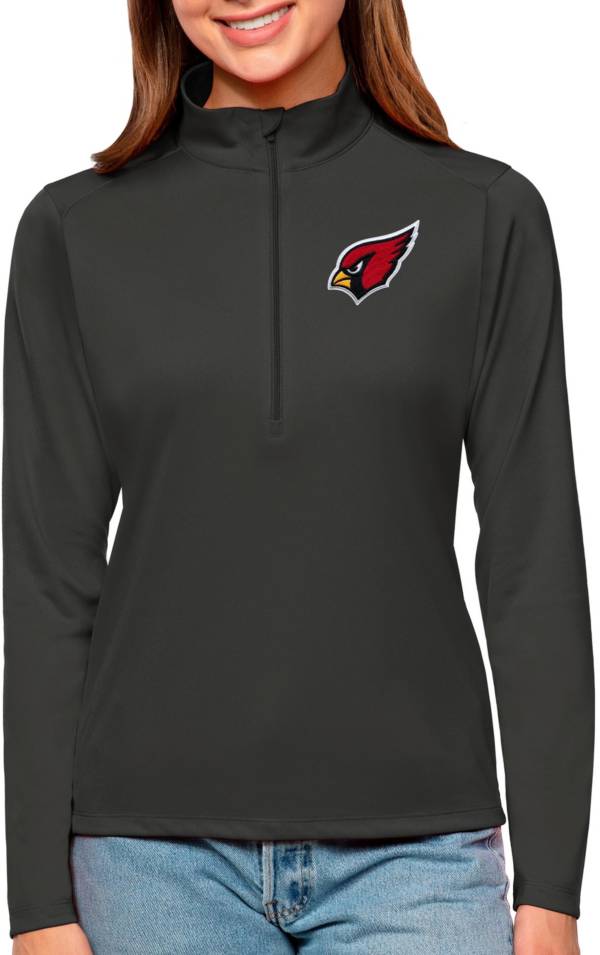 Antigua Women's Arizona Cardinals Tribute Grey Quarter-Zip Pullover product image