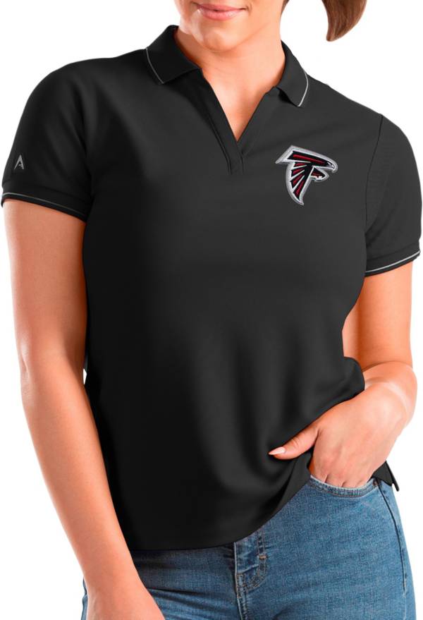 Antigua Women's Atlanta Falcons Affluent Black/Silver Polo product image