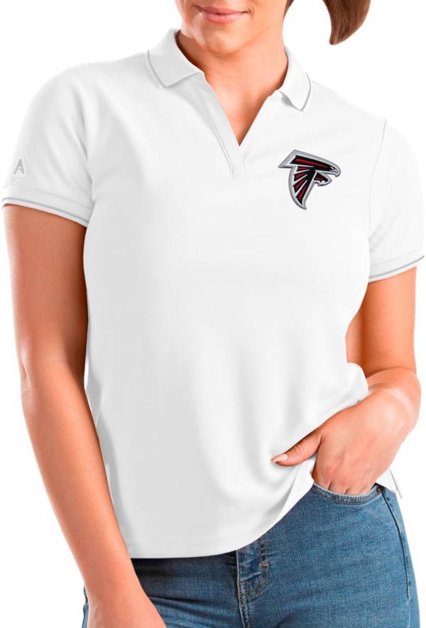 Antigua Women's Atlanta Falcons Affluent White/Silver Polo product image