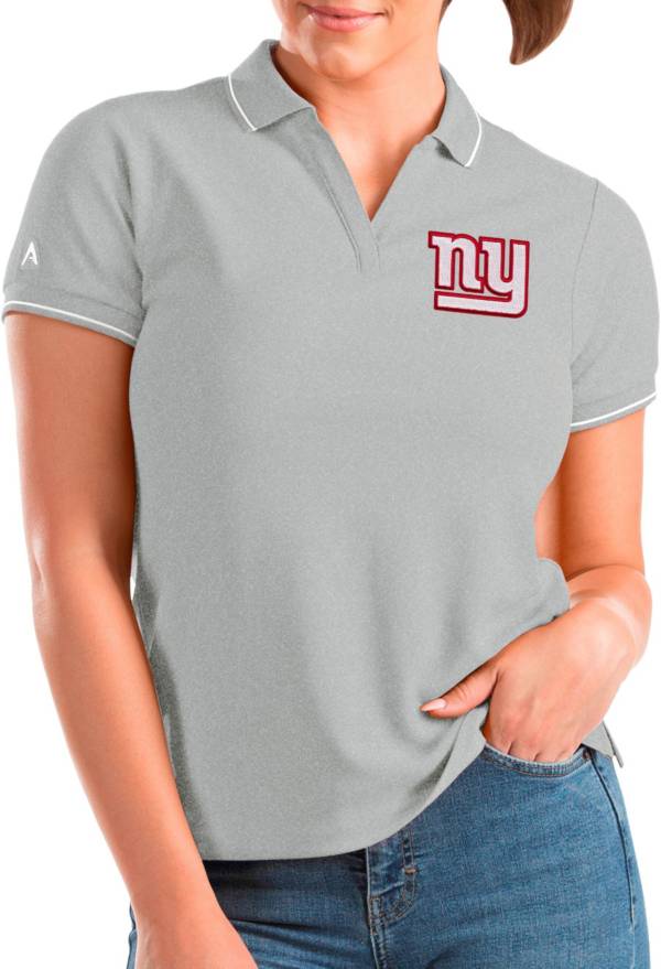 Men's Antigua White New York Giants Legacy Pique Polo Size: Small