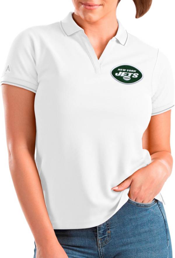 Antigua Women's New York Jets Affluent White/Silver Polo product image