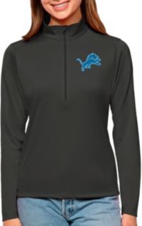 Antigua Women's Detroit Lions Tribute Grey Quarter-Zip Pullover