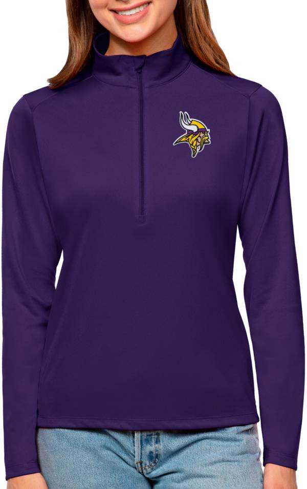 Antigua Women's Minnesota Vikings Tribute Purple Quarter-Zip Pullover product image