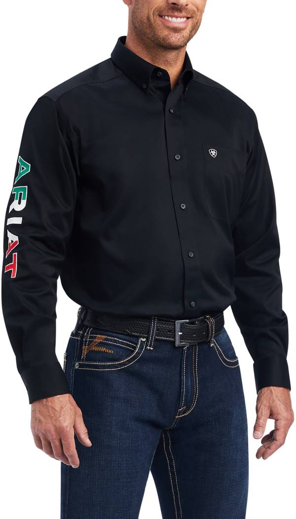 Ariat Men - Team Logo Twill Classic Fit Shirt (Burgundy) 10027995