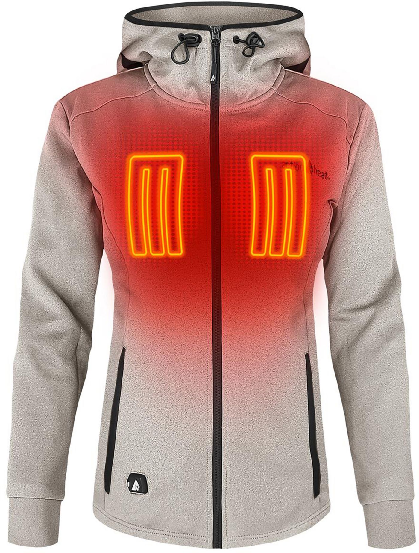 ActionHeat Women s 5V Battery Heated Slim Fit Hoodie Antarctica White XL
