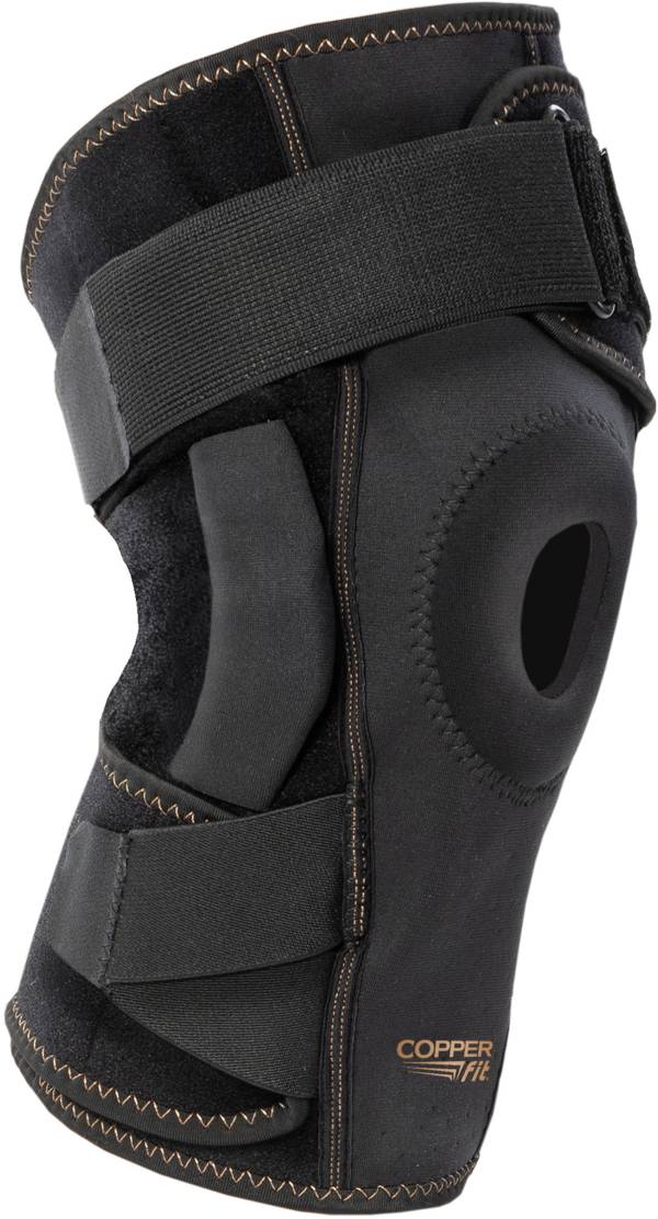 Copper Fit Black Knee Brace with Moderate Compression, Contoured