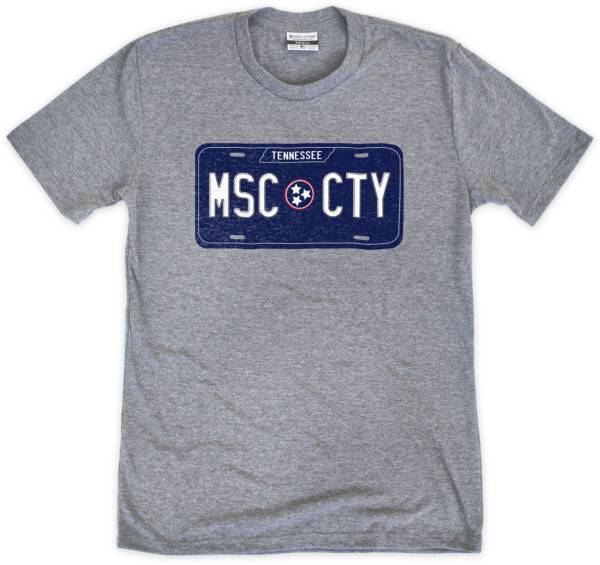 Where I'm From Nashville Music License Plate Grey T-Shirt product image