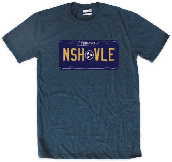 Where I'm From Nashville License Plate Navy T-Shirt product image