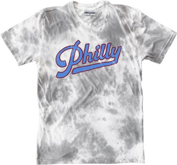 Philadelphia Phillies Red White And Blue Dip Dye T-Shirt - Red/Royal