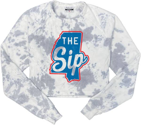 Where I'm From Mississippi Tie Dye The Sip Fleece Cropped Crewneck Sweatshirt product image