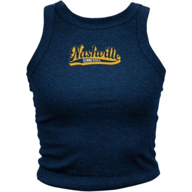 sorry, Where I'm From Women's NSH Script Navy Tank Top is currently out of stock