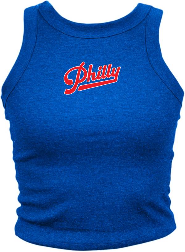 Where I'm From Women's PHI Script Blue Tank Top product image