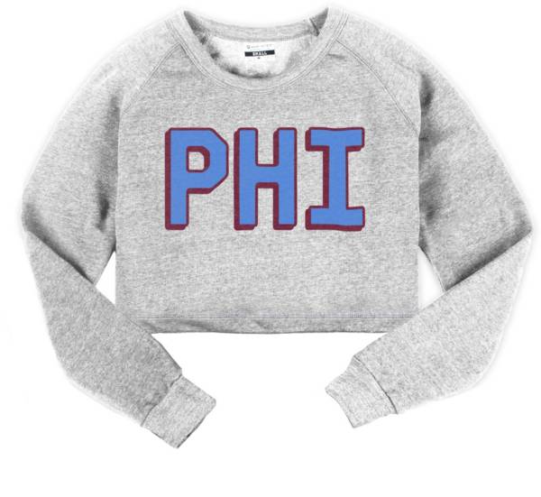 Where I'm From Women's Philadelphia Airport Code Ash Cropped Fleece Sweatshirt product image