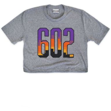 sorry, Where I'm From Women's PHX 602 Skyline Grey Crop Top T-Shirt is currently out of stock