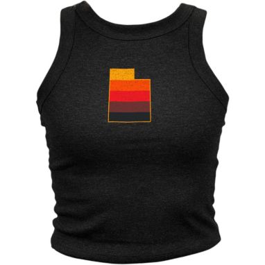 sorry, Where I'm From Women's Utah State Gradient Black Tank Top is currently out of stock
