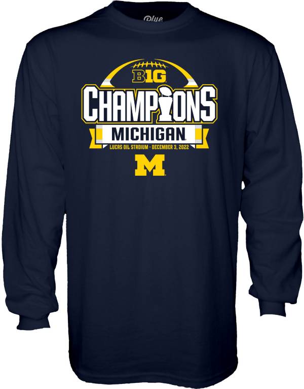 Blue 84 2022 Big Ten Football Champions Michigan Wolverines Locker Room Long Sleeve T-Shirt product image