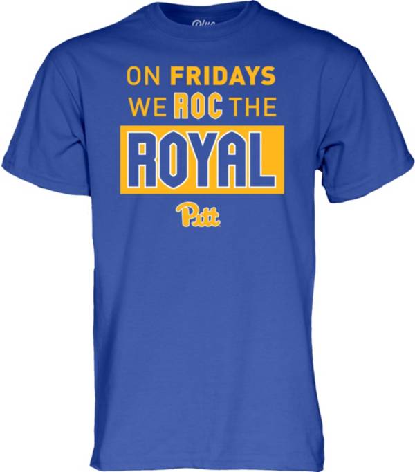 Blue 84 Men's Pitt Panthers Blue 'On Fridays We Roc the Royal' Football T-Shirt product image
