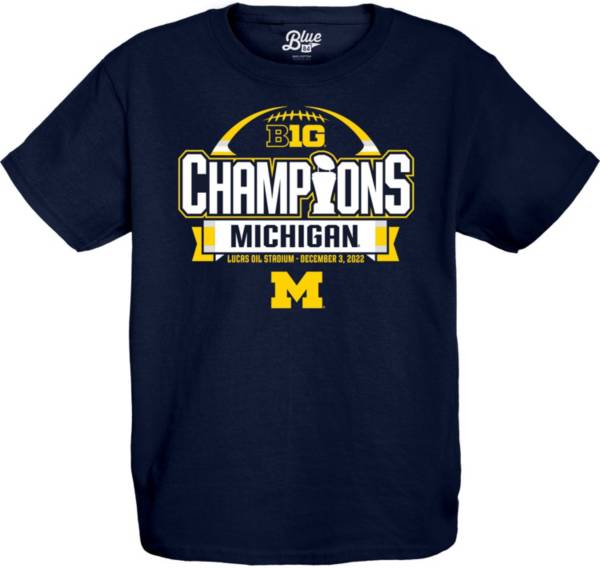 Blue 84 Youth 2022 Big Ten Football Champions Michigan Wolverines Locker Room T-Shirt product image