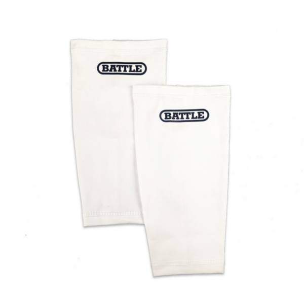 Battle Sports Adult Performance Football Full Arm Sleeves - S/M -  White/Black