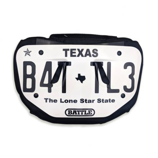 Battle Adult Texas License Plate Chrome Football Back Plate product image