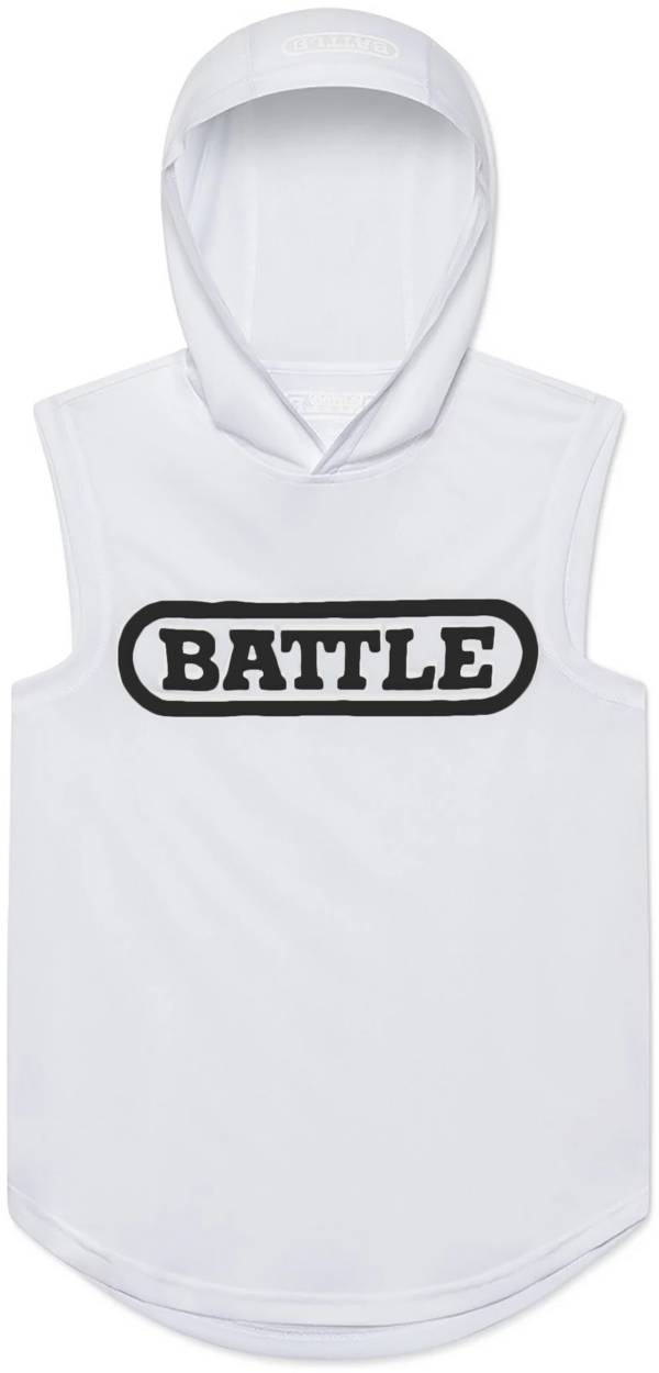 sleeveless football hoodie